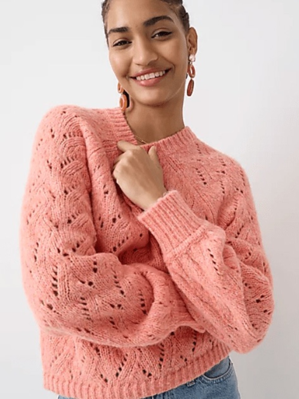 Ivres crewneck Openwork Knit Sweater M